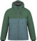 normani Kinder Winterjacke Steppjacke gefütterte Skijacke mit Schneefang wasserdichte Thermojacke mit Kapuze für Junge und Mädchen Farbe Grün Größe 122/128