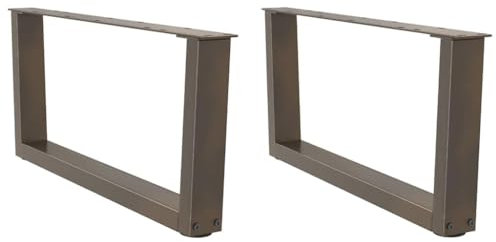 vidaXL Esstisch Beine V-Form 2 Stück Naturstahl 70x(30-31,3) cm Stahl, Bein für Tisch, Esszimmertischbein, Tischbein für Esstisch