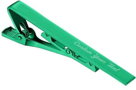 Krawattennadel Personalisiert mit mit Gravur Text Krawattennadeln für Herren Krawattenklammer aus Messing für Jahrestag, Hochzeit, Geschäft, Geschenk für Vater, Bräutigam, Trauzeugen