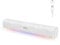 SOULION R100 PC Speakers with Dynamic Lighting Bar Audio-Light Sync/Display for Desktop, Laptop, Phone, USB Powered, White