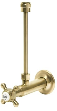 Milano Traditional Toilet Cistern Shut Off Valve - Brushed Brass