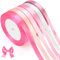 qingmeng Satinband Rosa, 132m Geschenkband Breit, 10mm Schleifenband Rosa, Geschenkband Hochzeit Stoff, Rosegold Geschenk Band Geschenkbänder für Taufe Geburtstag Deko Geschenkverpackung