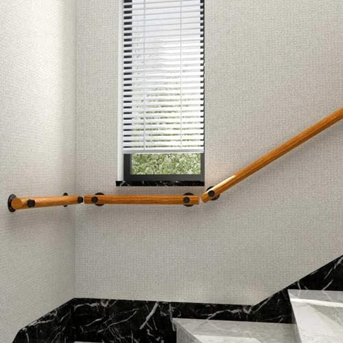 Moderne Holztreppe für Innentreppen, Wandmontage, 300 cm Länge
