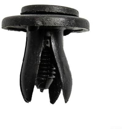 KHIronHive Lot de 50 rivets en plastique pour carrosserie de voiture, diamètre du trou de 6 mm, fixation pour garde-boue, pare-chocs - Pour moulures et garnitures extérieures de véhicule - Noir