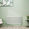 Simple Bathroom Column Radiators White 600×1190mm Horizontal Double Traditional Cast Iron Style Interior Designer Radiator