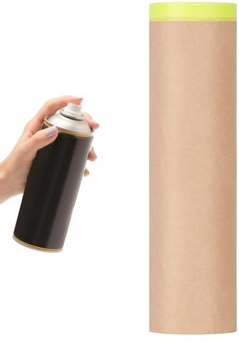 kdkskss Abdeckpapier Malerkrepp, 30cm x 12m Lackabdeckpapier Mit Klebeband, Auto-Außenzubehör, Geeignet Für Möbel, Karosserieschutz Und Wandverkleidung