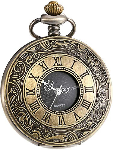 GPDNBIEU, Vintage Waage mit römischen Ziffern und Kette(Bronze)