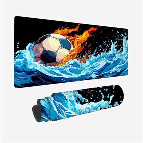 Football Tapis de Souris XXL 1500x800mm Tapis Souris Pulvérisation Mouse Pad avec Antidérapant et Imperméable, Desk Mat avec Bords Cousus pour Gamer, Ordinateur, PC, Ordinateur Portable,Model849