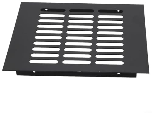 Rejilla de ventilación rectangular de aluminio de 150 x 150 mm a 150 x 400 mm, panel de malla de ventilación para armario, puerta de baño, sistema de flujo de aire (150 x 200 mm)