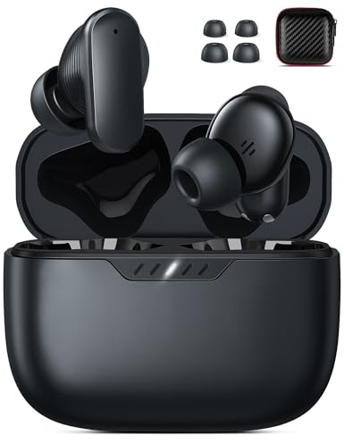 Cuffie Senza Filo per iPhone 17 16 Pro Max 16e 15 14 13 12 Bluetooth 5.4 | in Ear Cuffie con microfono Wireless USBC Cuffie Sport con Touch Control per Samsung A57 A37 A26 A17 A55 A35 Pixel 10 9a Nero