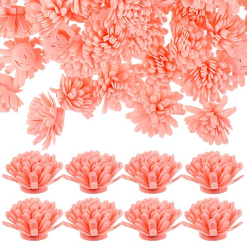 SUPVOX 100pcs Passive Essential Oil Diffuser Flowers 5cm Faux Chrysanthemum Aromatherapy Decor Pink Pe Foam Reed Diffuser Accessories for Home Office Bathroom