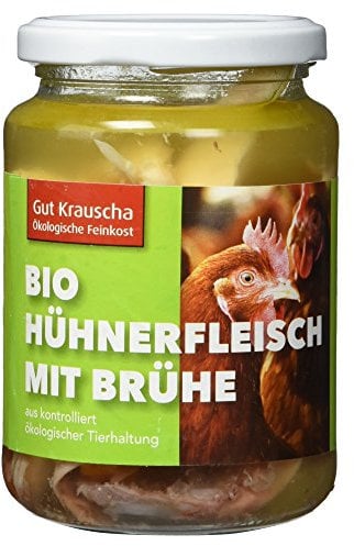 Gut Krauscha Bio Hühnerfleisch mit Brühe, 320 g