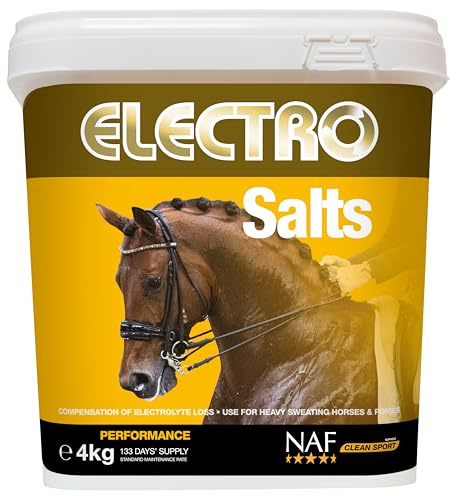 NAF Electro Salts 4kg – Fast-Acting Electrolyte Supplement for Horses – Replaces Salts Lost Through Sweat – Supports Hydration, Recovery & Performance – Ideal for Training & Hot Weather