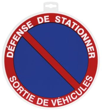 WERKA PRO - 07507 Panneau Panneaux de Signalisation Défense de Stationner Bleu 30 cm