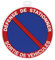 WERKA PRO - 07507 Panneau Panneaux de Signalisation Défense de Stationner Bleu 30 cm