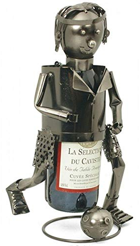 Porte bouteille design et original - Footballeur - Coloris GRIS
