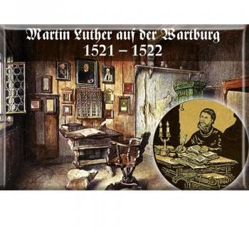 Küchenmagnet - Martin Luther a.d. Wartburg - Gr. ca. 8x5,5cm - 38291 - Magnet