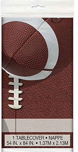 Football Plastic Tablecloth, 84 x 54