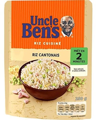 Uncle Ben's rice in micro-waves Cantonese 2mn 250g - ( Unit Price ) - Uncle ben's riz micro ondable cantonais 2mn 250g