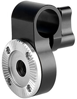 NICEYRIG 15mm Rail Rod Clamp with ARRI Standard Rosette Mount Adapter for DSLR Camera Shoulder Rig Support System(with M6 Thread hole)