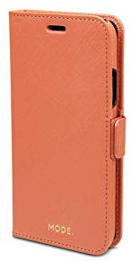 dbramante1928 NYXERURO5174 Real Leather Protective Case for Apple iPhone Xr [Model: New York I Saffiano Leather I 2-in-1 Function I Card Slot I Rusty Rose]
