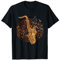 Jazz Musik T-Shirts Saxophon Spieler Geschenk - Herren - Schwarz - S - Kurzarm - U-Ausschnitt - Klassisch - Polyester 100% - Saxophon Motiv - Musik - Weihnachten, Geburtstag - T-Shirt