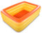 Piscine Gonflable géante Gonflable de 208 cm, Piscine rectangulaire familiale avec Sol Doux Gonflable pour Jardin, intérieur (Orange)