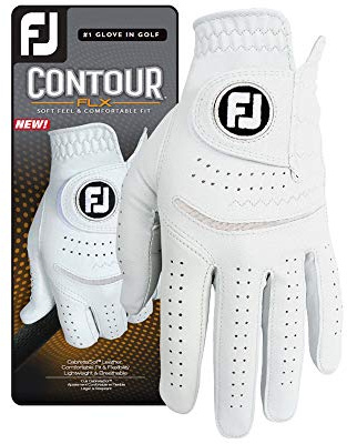 FootJoy Men's Contour FLX Prior Generation Golf Glove, Pearl, Cadet Large, Worn on Left Hand