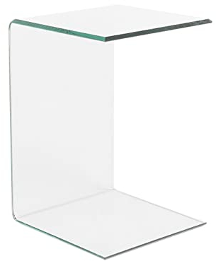 Minimalistischer Beistelltisch transparent Glas Lourdes