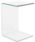 Beliani Table d'Appoint de Chevet en Verre Transparent Design Ultra Moderne Tendance pour Salon ou Chambre Contemporaine