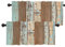 Batmerry Rustikaler Küchenvolant aus Holz, Halbfenstervorhang, braunes blaues Holzbrett-Wandbrett, für Fenster, wärmeisoliert, Volant Dekoration, reduziert das Licht, 132 x 45,7 cm