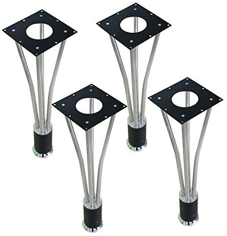 Pieds de Table en Acier Inoxydable de 72,5 cm, Lot de 4 Pieds de Meubles en métal, Pieds de Support de Remplacement pour établi, Table à Manger, Bureau