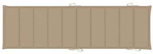 vidaXL Sonnenliege Auflage, Liegenauflage Outdoor, Polster Auflage für Gartenliege Liegestuhl, Polsterauflage, Beige 186x58x4cm Oxford-Gewebe