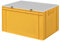 1a-TopStore Design Eurobox Stapelbox Lagerbehälter Kunststoffbox in 5 Farben und 16 Größen mit transparentem Deckel (matt) (gelb, 60x40x33 cm)