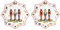 EASY LIFE 2er Set Dessertteller aus VINTAGE NUSSKNACKER Porzellan Ø 20 cm
