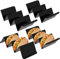 webake Taco Halter Ständer Acryl 4 Stück Hot Dog Halter Taco Rack Wellenförmiges für Taco, Hotdog, Sandwiche, Restaurant, Zuhause, Picknick, Party, Festival, Schwarz