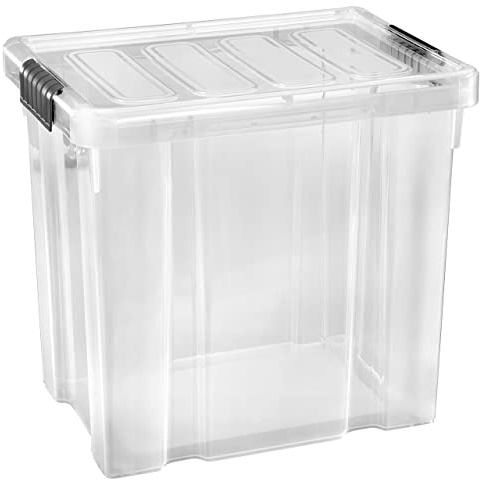 Tarrington House Clear Box, mit Deckel, 28 l, transparent