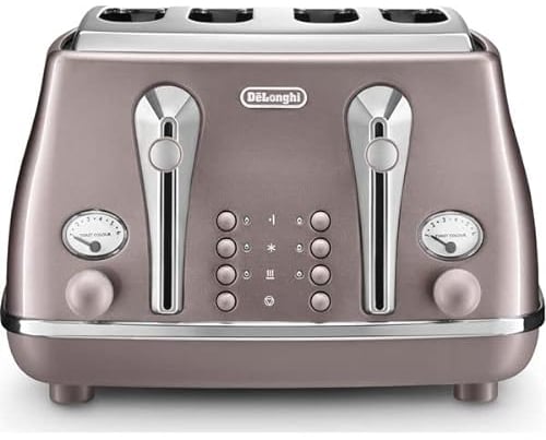 De'Longhi Icona Metallics CTOT4003.PK 4-Slice Toaster - Violet