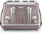De'Longhi Icona Metallics CTOT4003.PK 4-Slice Toaster - Violet