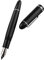 TECKEEN 17mm Fountain Pen Silver Trim Medium Nib Acrylic Screw Cap