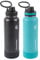 ThermoFlask 40 oz Double Wall Vacuum Insulated Stainless Steel 2-Pack of Water Bottles, Onyx Black/Splash