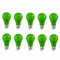 Jiotouhu 10er E27 Farbige Glühbirnen LED 3W 25Watt Leuchtmittel Birnenform, A60 Leuchtmittel, 220-240V AC, für Außen & Innen - Party & Biergarten, Grün