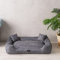 exclusive BED Hundebett Puffi Grosse Mittelgroße Kleine Hunde - Hundekissen Hundematte aus Alcantara-Stoff - Waschbar Kuschelig Langlebig Abriebfest Reißfest (XXXL+| 160x110cm, Grau)