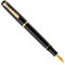 Pelikan Classic 200 Füllhalter, Schwarz, B-Feder, Diamantgeschliffenes Edelharz-Gehäuse, 24-Karat Vergoldete Zierelemente
