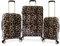 Bebe Damen Adriana Spinner Gepäck, Leopard, 3-teiliges Set (53,3 cm, 63,5 cm, 73,7 cm), Leopard, 3pc Set (21 25 29), Adriana 3-teiliges Spinner-Gepäck-Set