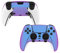 PlayVital Autocollant Protection pour ps5 Edge Manette,Stickers Skin pour ps5 Edge Controller-Chromé Violet Bleu