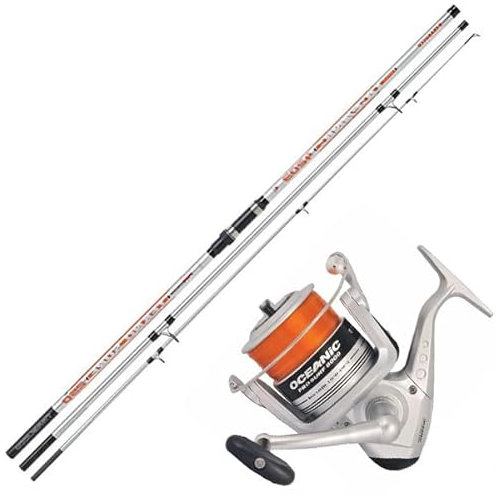 Kit Surfcasting Trabucco - Canna Oceanic 3 pezzi 4,20 m 250g + Mulinello Trabucco (Mulinello Oceanic 8000)