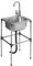 Fregadero De Cocina Independiente,Fregadero Exterior Jardin,Lavabo De Acero Inoxidable Para El Hogar Del Restaurante,Con Grifo Y Patas,para Interior Exterior,Limpieza Fácil. ( Color : A , Size : 37x32
