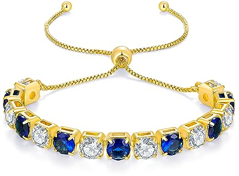 LOVANS Armband Gold Damen mit 6MM Zirkonia Tennisarmband Verstellbares Armbänder für Frauen Geschenke zum Muttertag Geburtstag Weihnachten