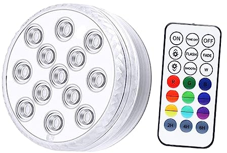 Housoutil 1 Satz 13 Lichter Schwimmbadbeleuchtung Poolbeleuchtung Mit Saugnapf Eintauchbare Solar-poolleuchten Inground-pool-licht Led-brunnenlicht Kabellos Weiß Dekorative Lichter Abs